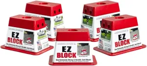 | RV Accessories | 5-Pack Trailer EZ Jack Blocks Leveling System | RV Stabilizer Stands | Heavy Duty Camper Level for RVs | 3621