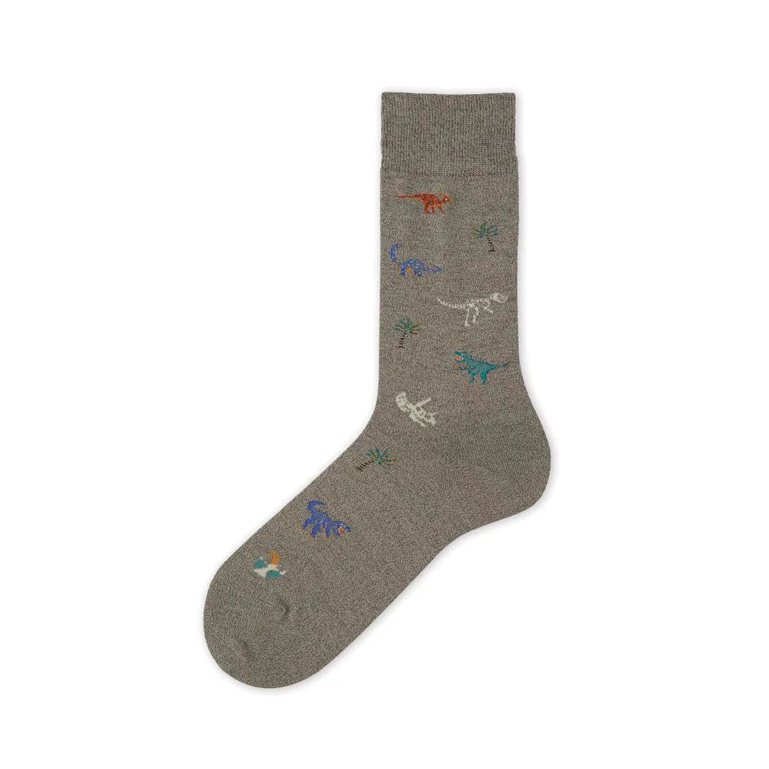 062142085 Dinosaur Pattern Crew Socks L