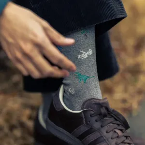 062142085 Dinosaur Pattern Crew Socks L