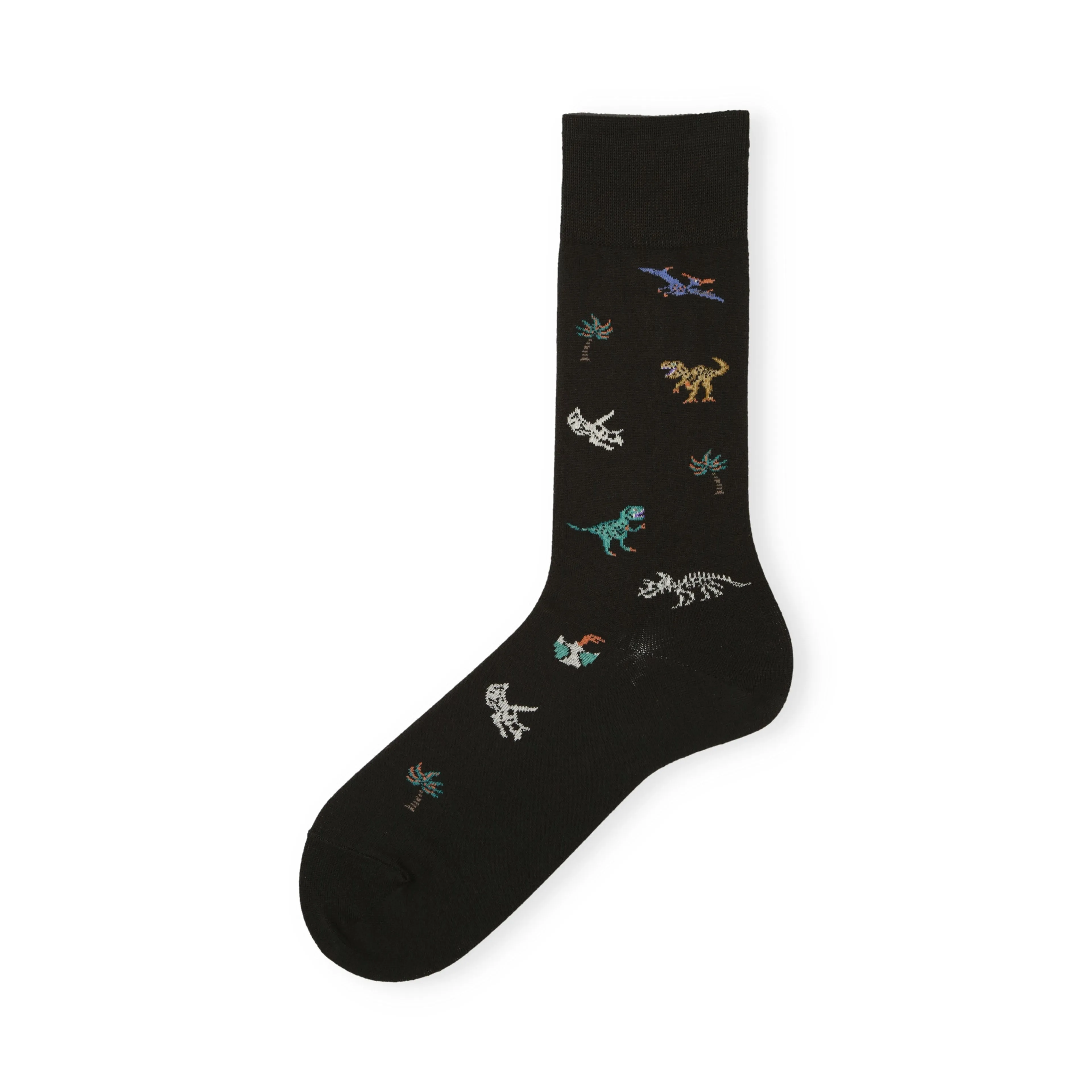 062142085 Dinosaur Pattern Crew Socks L