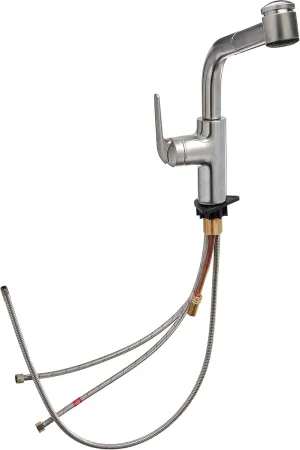 10.061.003.127 DOMO Single-Lever Pull Out Kitchen Faucet, Splendure Stainless Steel