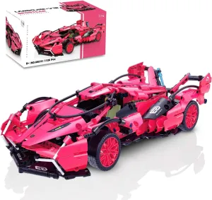 1:14 Sport Car Building Kits,Collectible V12 Vision Super Car Building Blocks, Gifts for Adults, Car Enthusiasts,Boys Girls Ages 8 9 10 11 12 (852PCS-Non-motorized Version)