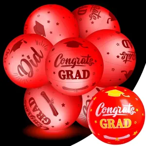 12 Pack 2025 Graduation Beach Balls 11.8" Inflatable Congrats Grad Ball Graduation Party Favors Gifts Class of 2025 Decor Sign Pool Toy for Student Seniors Teens College