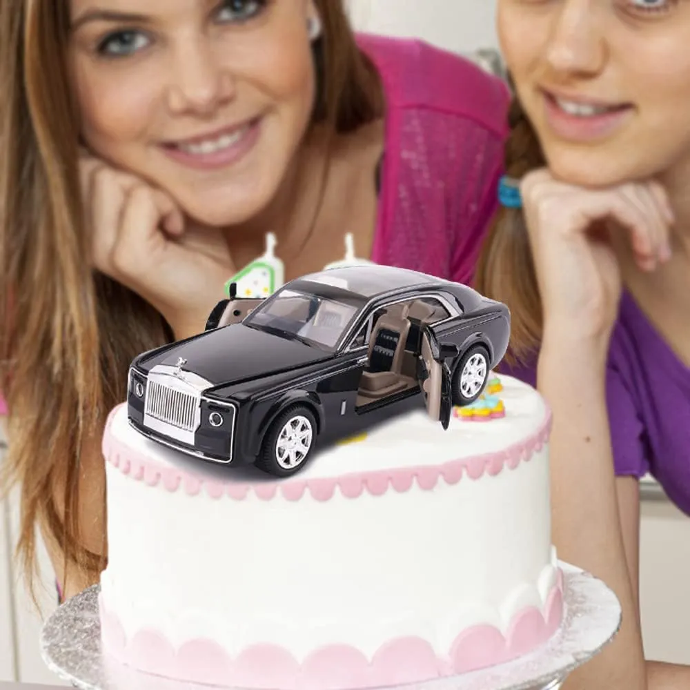 1/24 Rolls-Royce Sweptail Toy Car Alloy Diecast Collectible Model Car for Kids Gift, Pull Back Toy Car with Sound and Light, Classic Double Door, Car Logo Can be Folded
