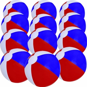 12" Beach Balls Bulk 12 Pack Inflatable Pool Ball for Kids Summer Water Games Party Supplies