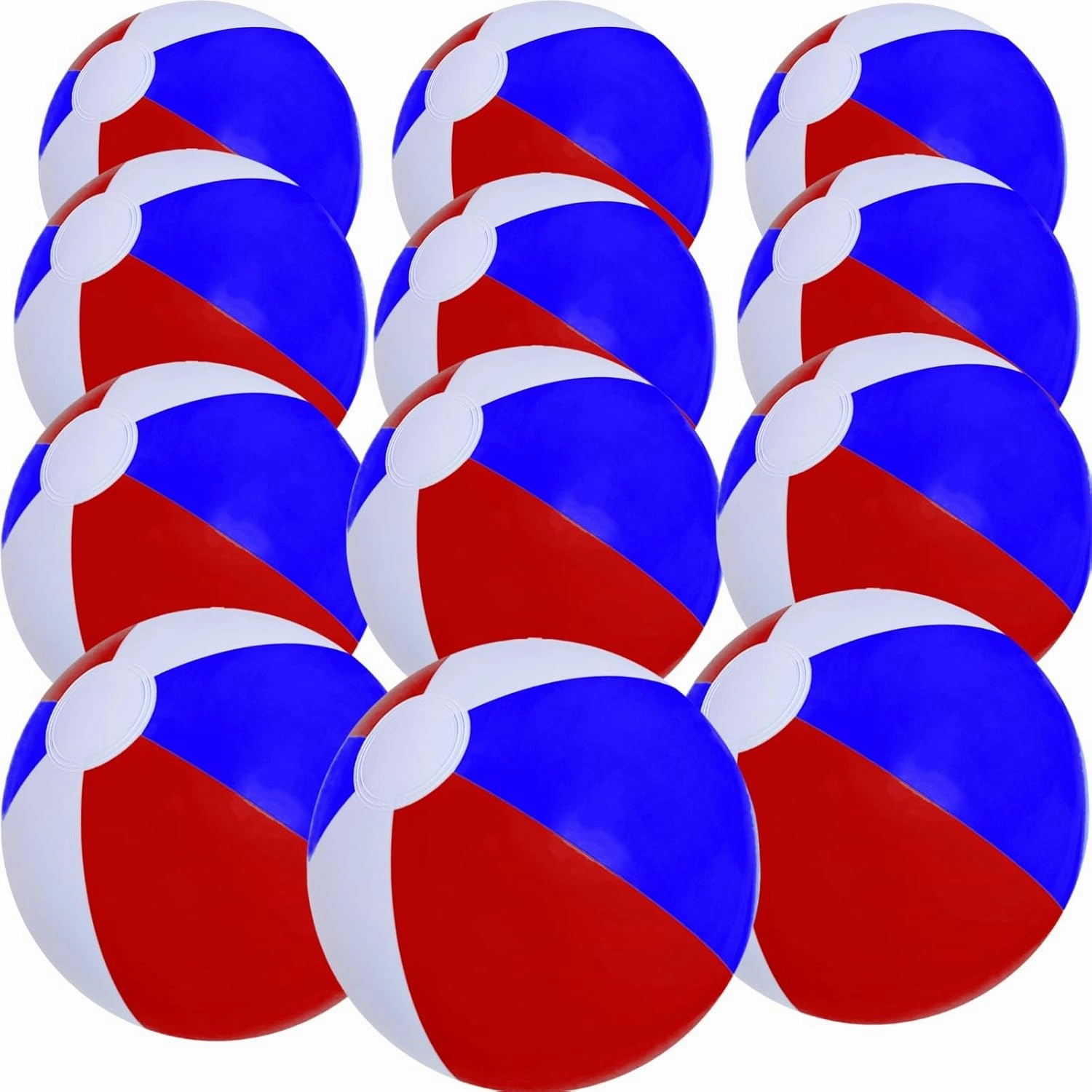 12" Beach Balls Bulk 12 Pack Inflatable Pool Ball for Kids Summer Water Games Party Supplies