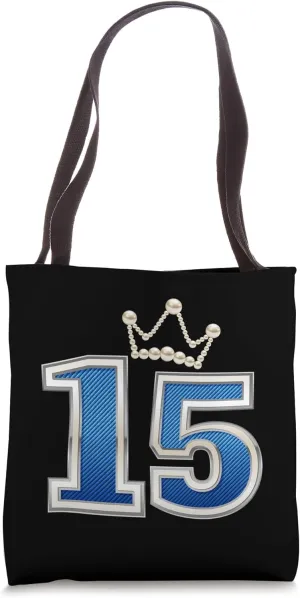 15th Birthday. Number 15 girl's, women’s Tote Bag