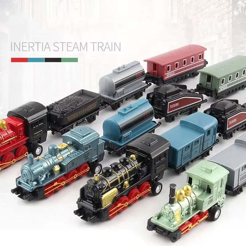 1:60 Scale Alloy Retro Steam Train Model Toy Set