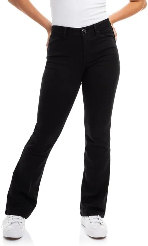 1822 Denim Holly Better Butter High-Rise Slim Boot Jeans for Women in Black - Ultra-Comfy Stretch with Sculpting Fit