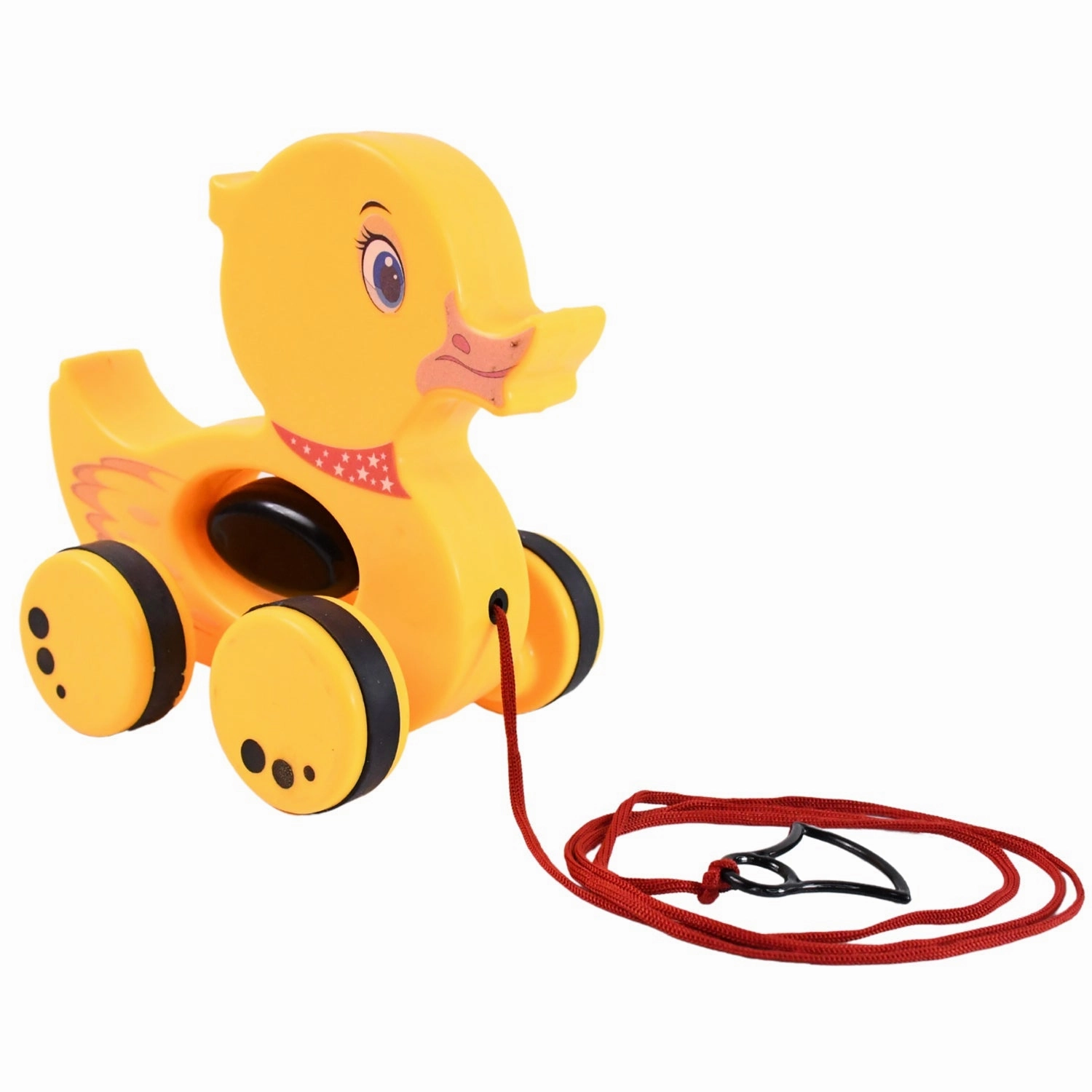 19012 Pull Along Toy with Attractive Design, Developmental Toy for 1-Year-Old Girl Boy (Duck)