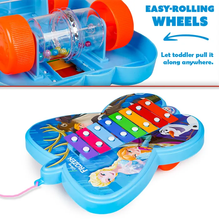 2 in 1 Disney Frozen Pull Along Xylophone with 2 Sticks (1-4 Years)