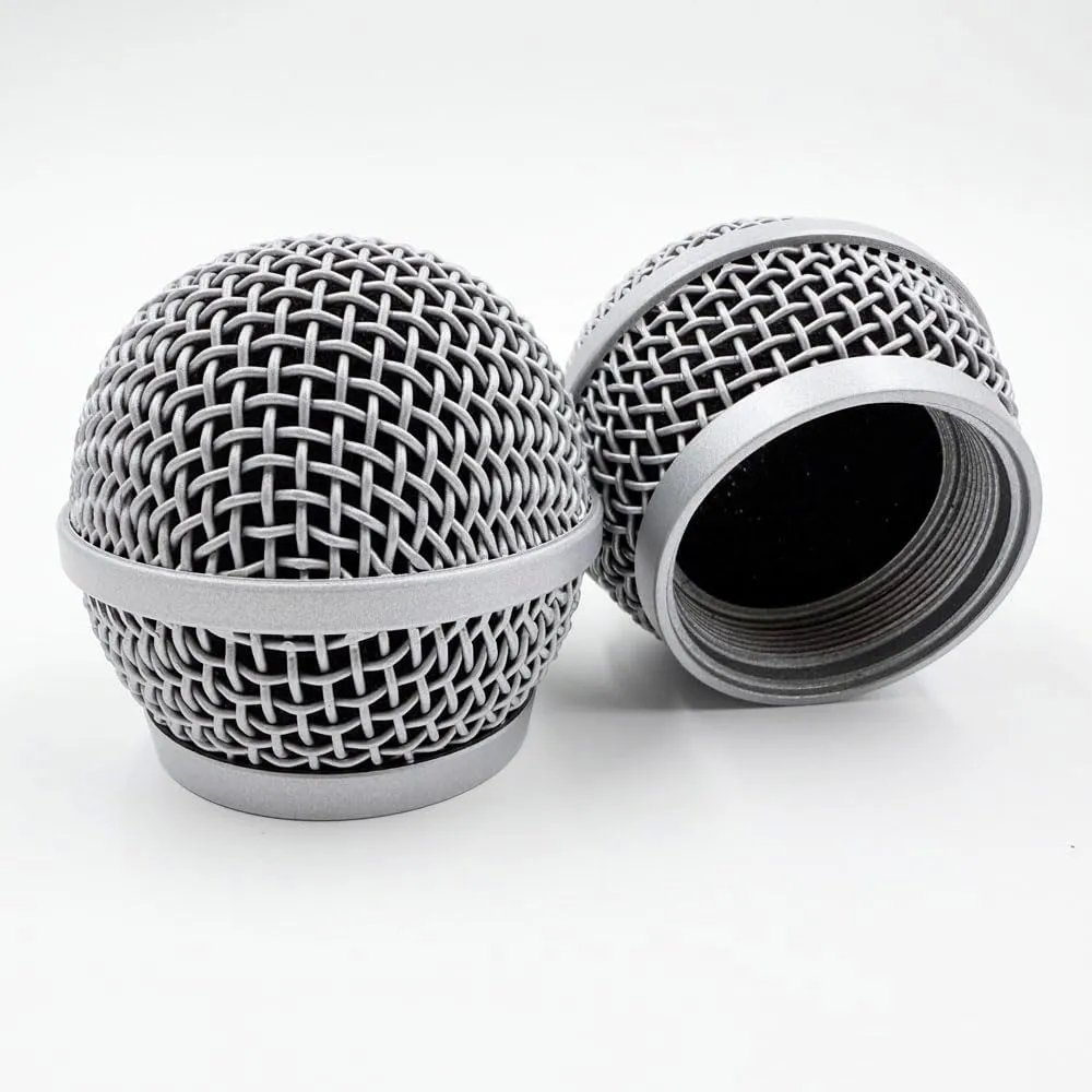 2-Pack Replacement Steel Grill Mesh Ball Head for Shure PG48 PG58 PGX2 BLX288 PG288 PGX24 Microphone Repair Parts