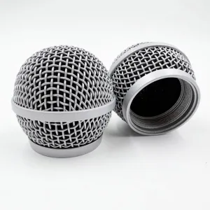 2-Pack Replacement Steel Grill Mesh Ball Head for Shure PG48 PG58 PGX2 BLX288 PG288 PGX24 Microphone Repair Parts