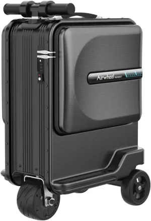 20 Inch Smart Rideable Suitcase Electric Luggage Scooter Carry On Luggage (black)