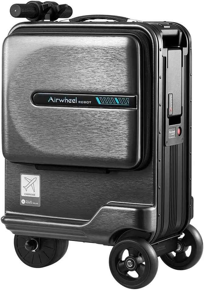 20 Inch Smart Rideable Suitcase Electric Luggage Scooter Carry On Luggage (black)