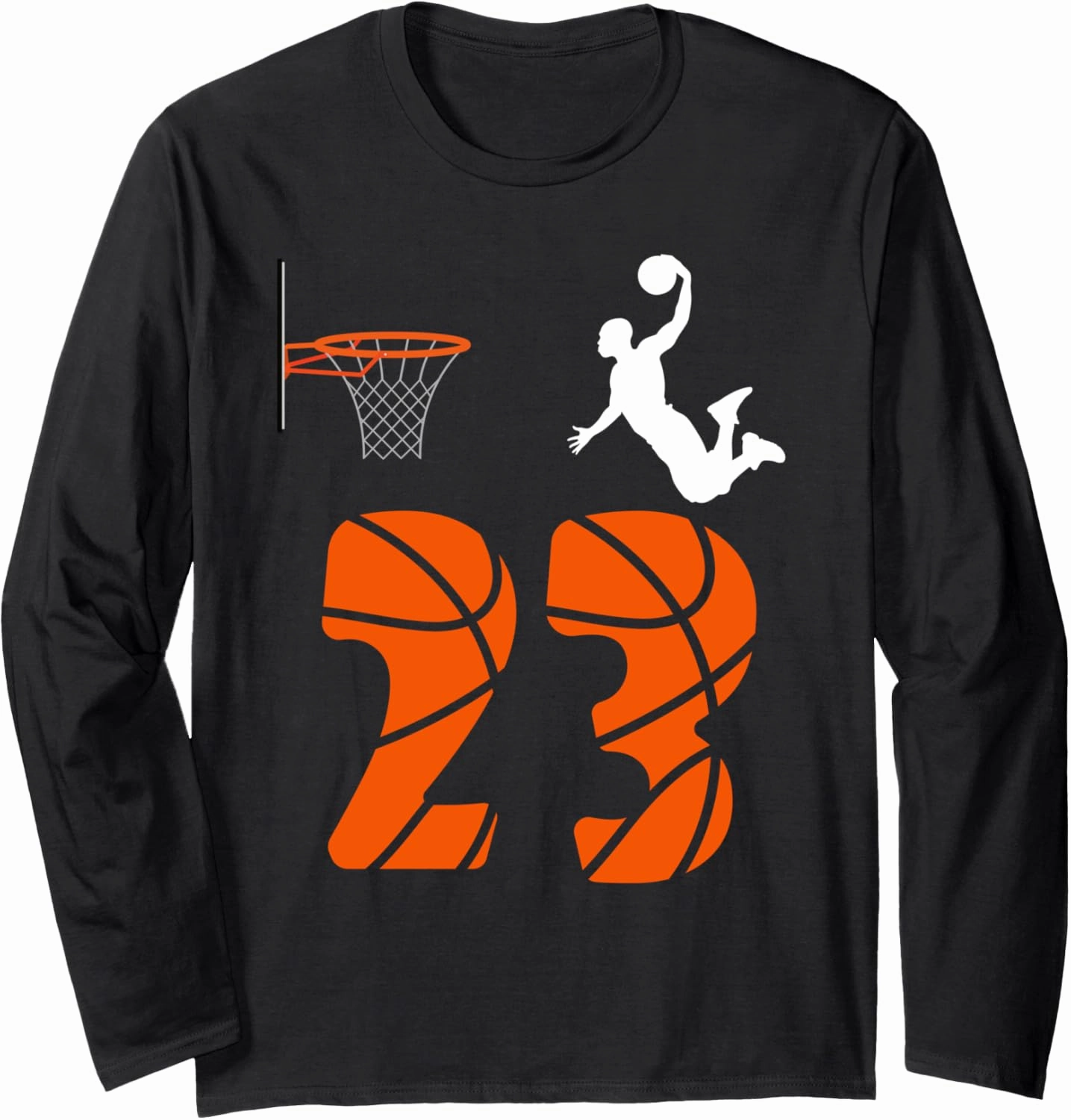 23 Year Old Slam Dunk Its My 23rd Birthday Basketball Long Sleeve T-Shirt
