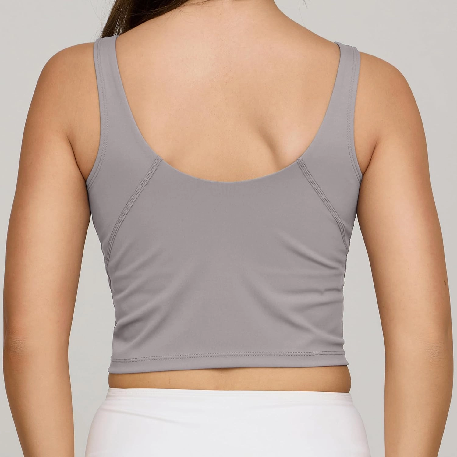2 Pack Sports Bras for Women Medium Support No Underwire Longline Workout Tops for Womens Tops with Removable Padding