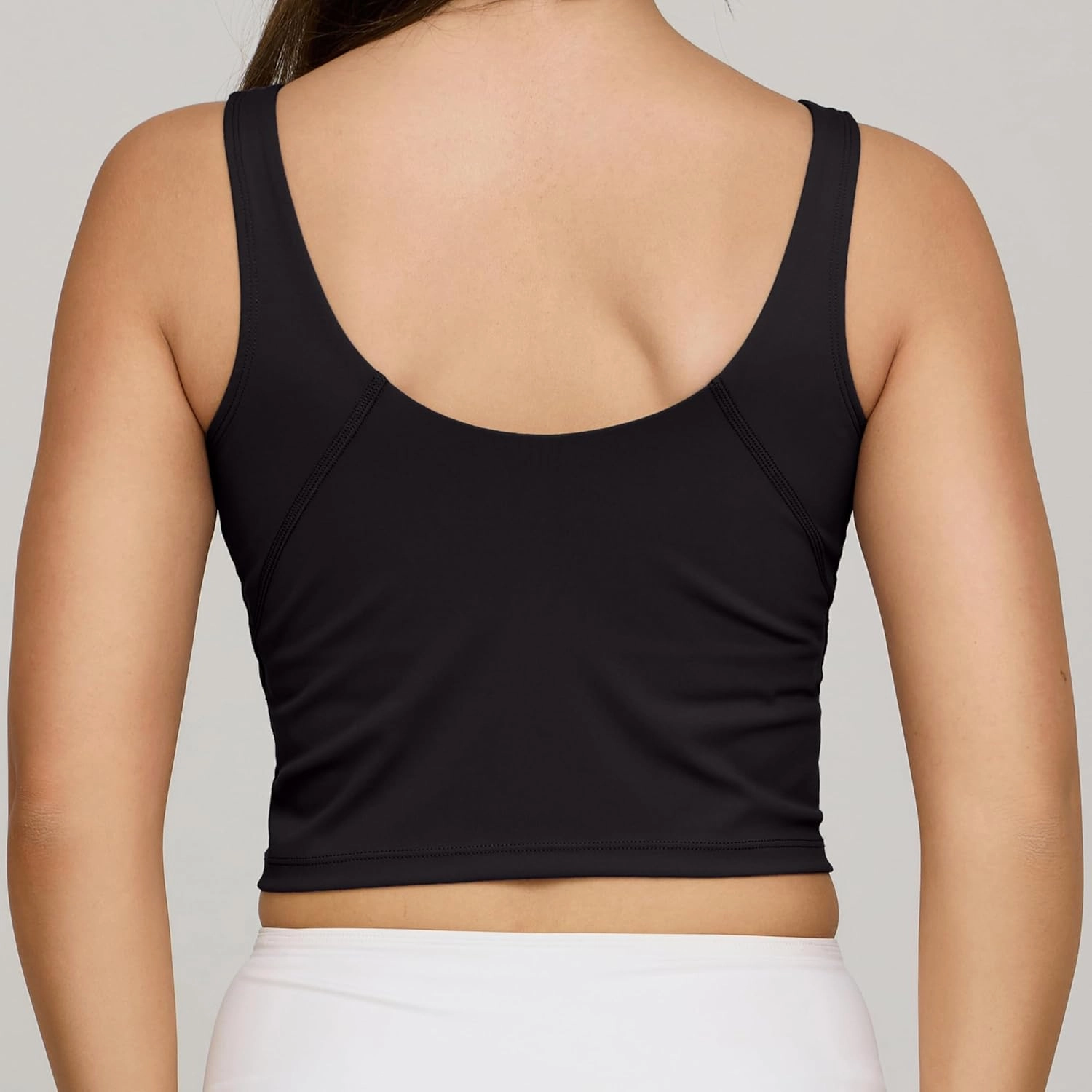 2 Pack Sports Bras for Women Medium Support No Underwire Longline Workout Tops for Womens Tops with Removable Padding