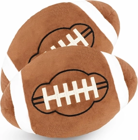 2 Pcs 12 Inch Football Plush Pillow Fluffy Stuffed Football Throw Pillows Soft Sports Throw Pillows for Kids Birthday Party Supply Gifts Bedroom Sofa Decor