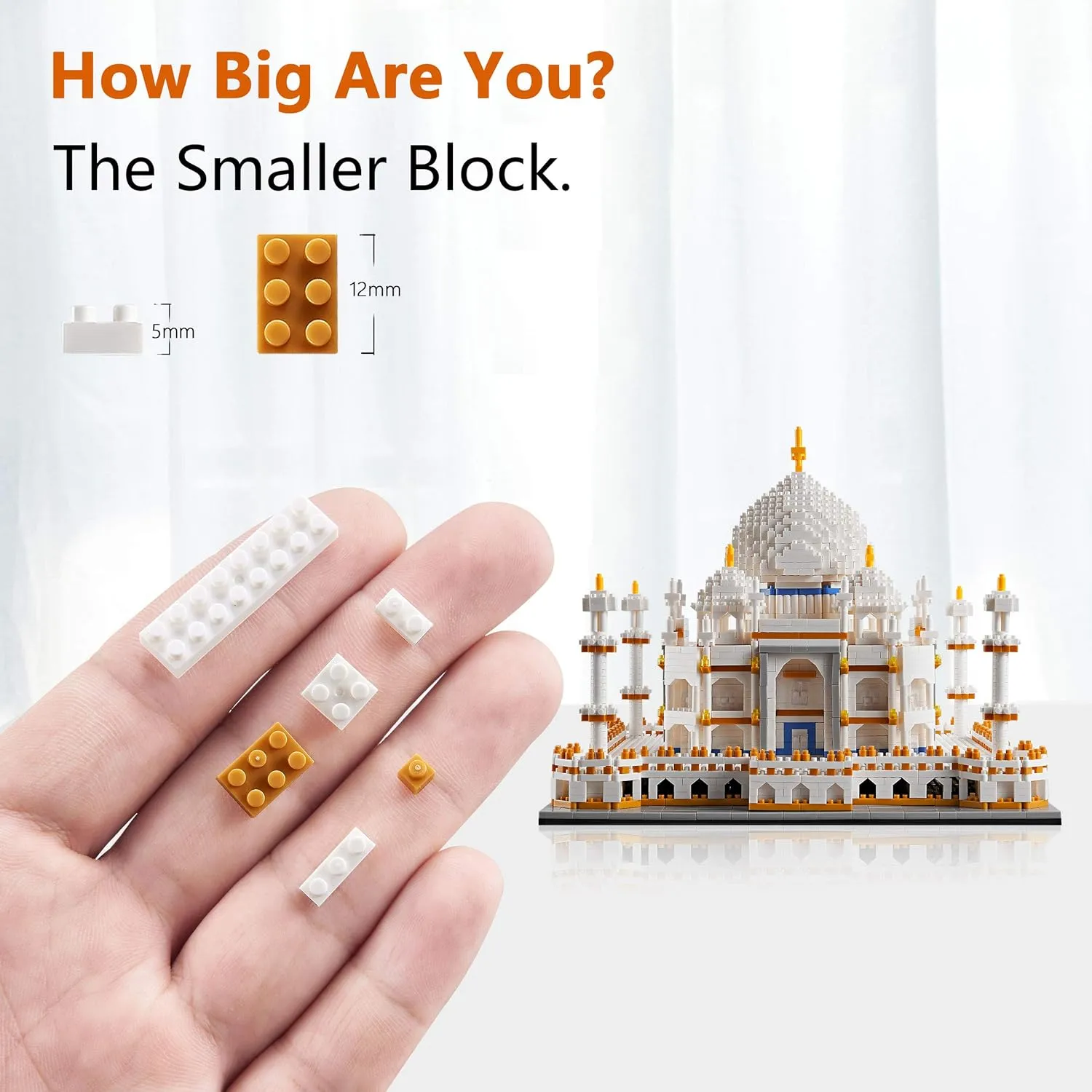 3950PCS Architecture and Collection Micro Building Blocks Set Taj Mahal Modle Kit Toy Present for Adults and Kids Ages of 14 