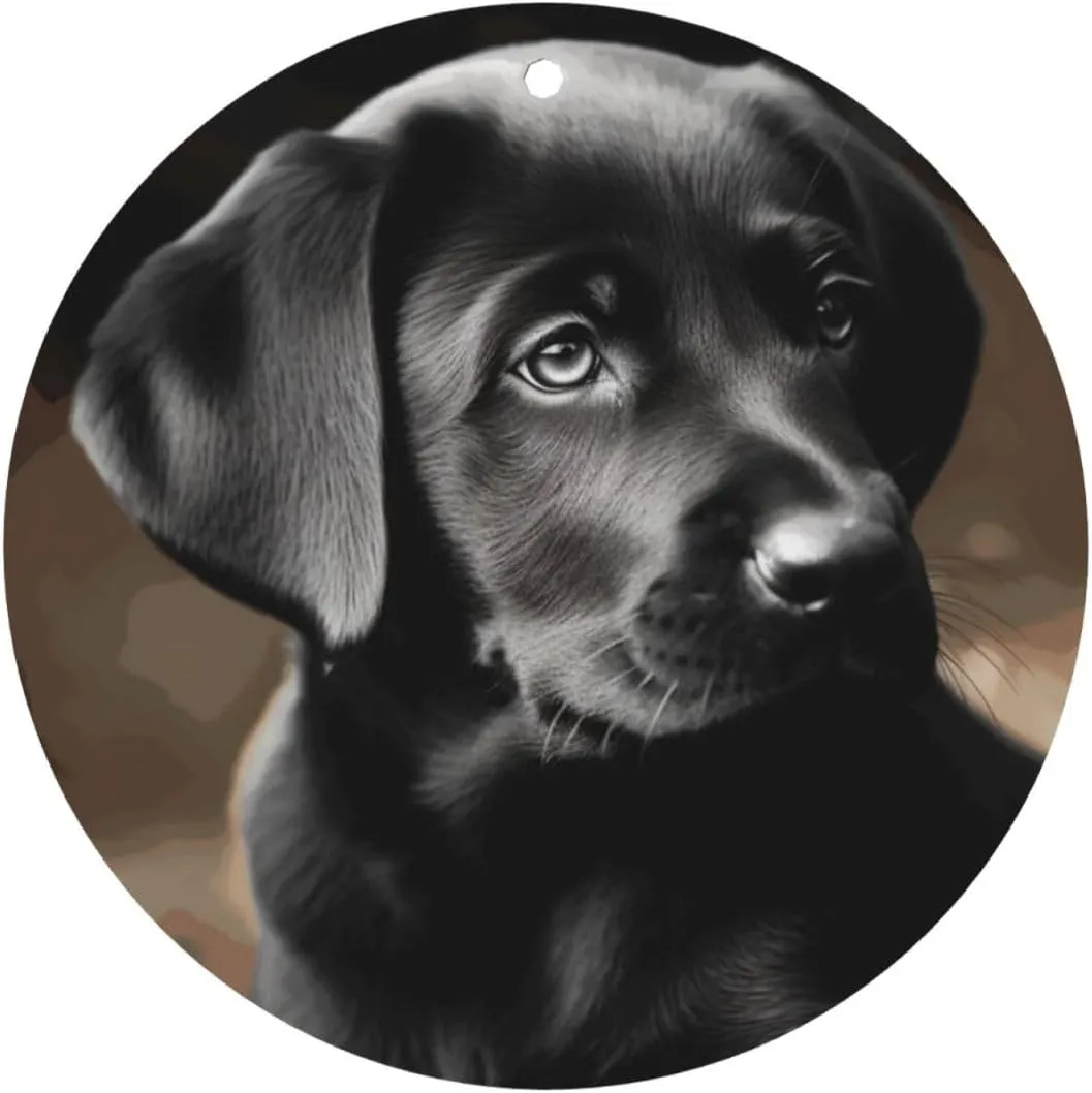 4 Pcs Car Air Fresheners Hanging Air Freshener Fragrance Scented Cards Car Aromatherapy Tablets Black Labrador Puppy Car Freshener Car Interior Mirror Pendant Gifts for Women Men