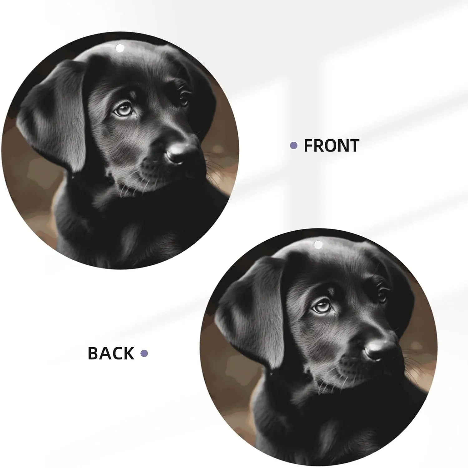 4 Pcs Car Air Fresheners Hanging Air Freshener Fragrance Scented Cards Car Aromatherapy Tablets Black Labrador Puppy Car Freshener Car Interior Mirror Pendant Gifts for Women Men