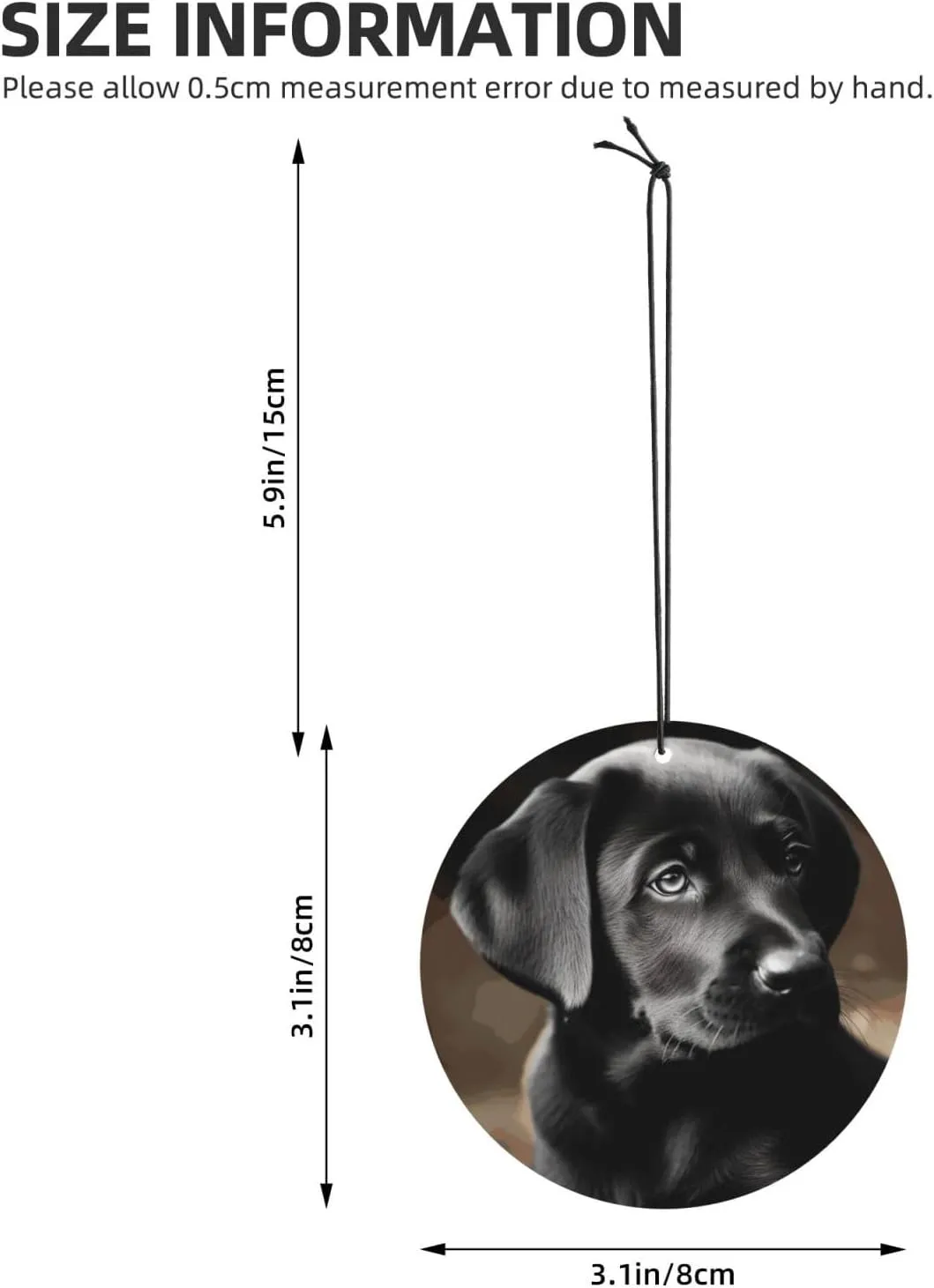 4 Pcs Car Air Fresheners Hanging Air Freshener Fragrance Scented Cards Car Aromatherapy Tablets Black Labrador Puppy Car Freshener Car Interior Mirror Pendant Gifts for Women Men