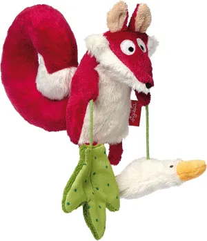 41011 - Fille Et Garçon - Jeu D'activités À Accrocher - Renard Et Son Oie - Écru/brun/vert