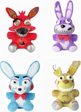 4Pcs Five Nights Spring Nightmare Plushies for Boys and Girls