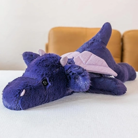 4Pounds Dragon Stuffed Animal 23.6" Weighted Stuffed Animals Soft Giant Purple Plush Toy Weighted Dragon Stuffy Plushies Sleeping Pillow for Kids Baby Birthday Gifts