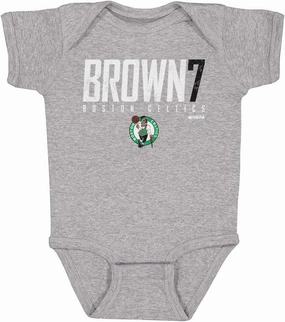 500 LEVEL Jaylen Brown Boston Celtics One-Piece Infant Bodysuit - Jaylen Brown Boston Celtics Elite WHT