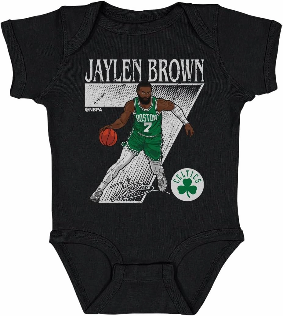 500 LEVEL Jaylen Brown Boston Celtics One-Piece Infant Bodysuit - Jaylen Brown Boston Celtics Number WHT