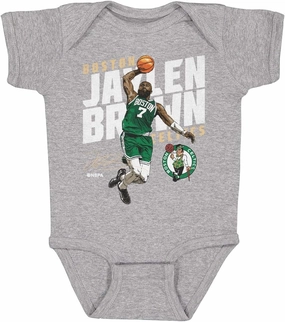 500 LEVEL Jaylen Brown Boston Celtics One-Piece Infant Bodysuit - Jaylen Brown Boston Celtics Slant WHT
