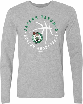 500 LEVEL Jayson Tatum Boston Celtics Long Sleeve Shirt - Jayson Tatum Boston Celtics Player Ball