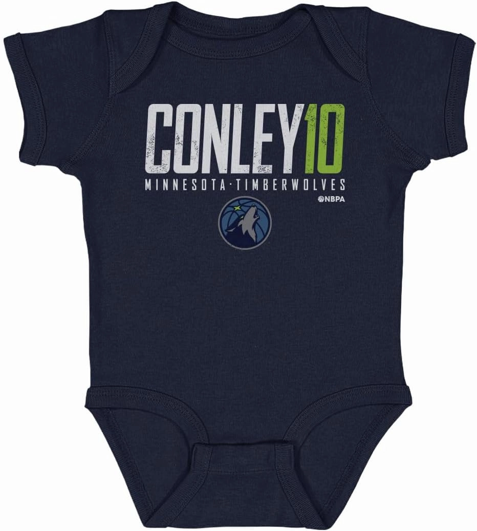 500 LEVEL Mike Conley Minnesota Timberwolves One-Piece Infant Bodysuit - Mike Conley Minnesota Timberwolves Elite WHT