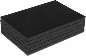 5Pcs Black Foam Jewelry Box Liners: Stackable Earring Holder Organizer, Sponge Pad Inserts for Ring and Jewelry Storage