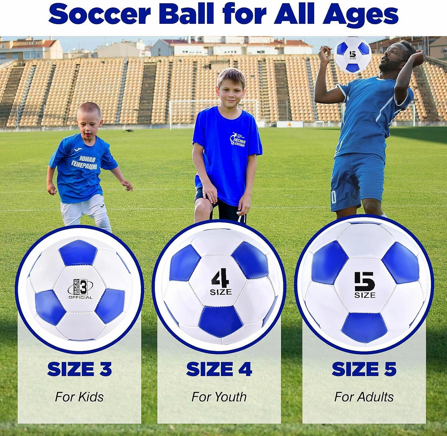 6 Pack Classic deflated Soccer Balls Size 3/4/5 with Pump and Mesh Bag for Indoor Outdoor Lawn Game Training Practice Bulk Sport Gift for Teens Adults