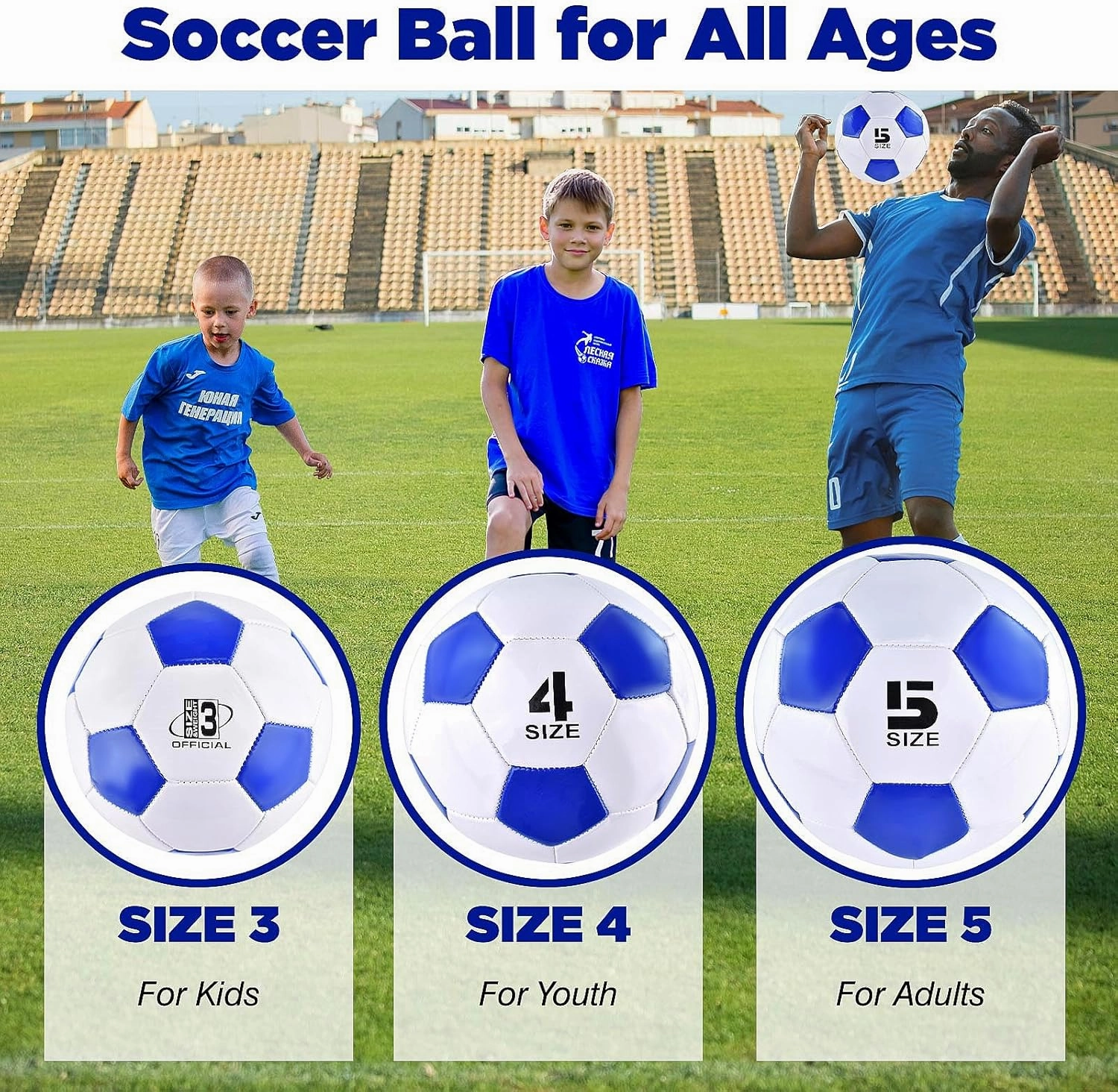 6 Pack Classic deflated Soccer Balls Size 3/4/5 with Pump and Mesh Bag for Indoor Outdoor Lawn Game Training Practice Bulk Sport Gift for Teens Adults