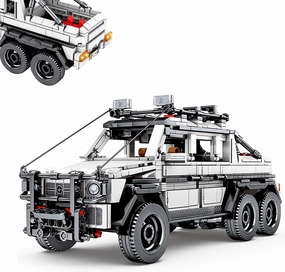 6X6 Off Road Pickup Truck Building Kit,1:16 Scale Off-Road Car Model Building Blocks Toys,Collectible Truck,for 6  Year Boys,Adult(858 Pieces)