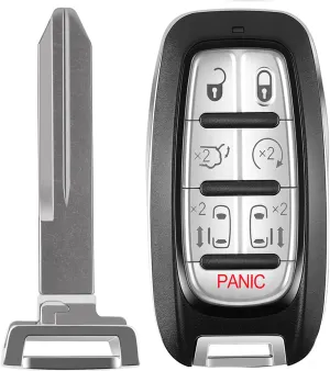 7 Button Self-Programmable Replacement for Proximity Smart Key Fob for 2017 2018 2019 2020 2021 Chrysler Pacifica , 2020-2021 Chrysler Voyager , (FCC:M3N-97395900 68217832AC ) 1PCS