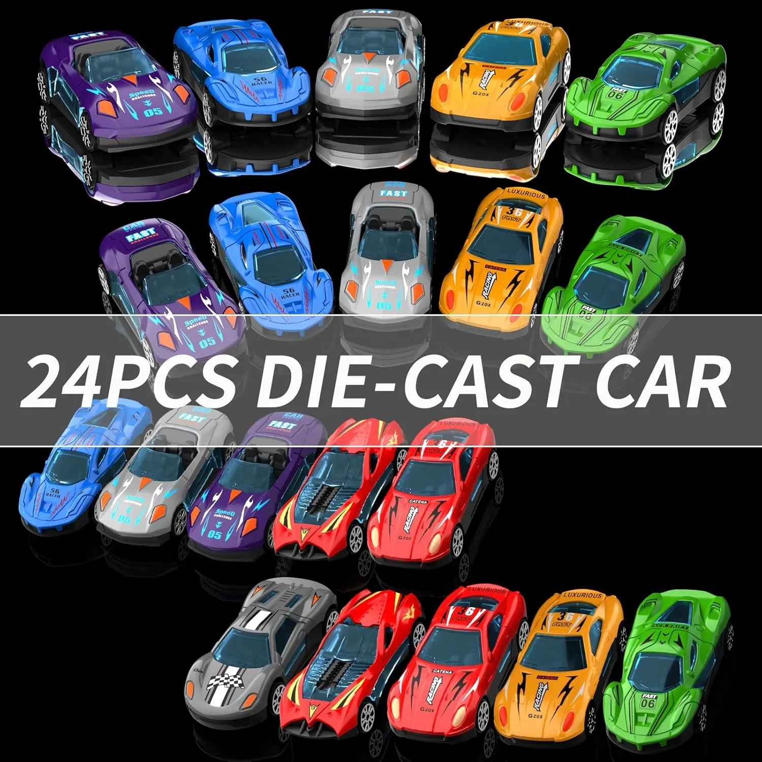 78-Inch Cars Trucks Toys for Toddler 1-3 2-4 3-5 4-7 Years Old Boys Kids, Transport Truck Toys with 24 Pcs Die-Cast Cars, Toys Gifts for 3 4 5 6 Year Old Boys, Toddler Boy Toys Ages 3-5 4-7