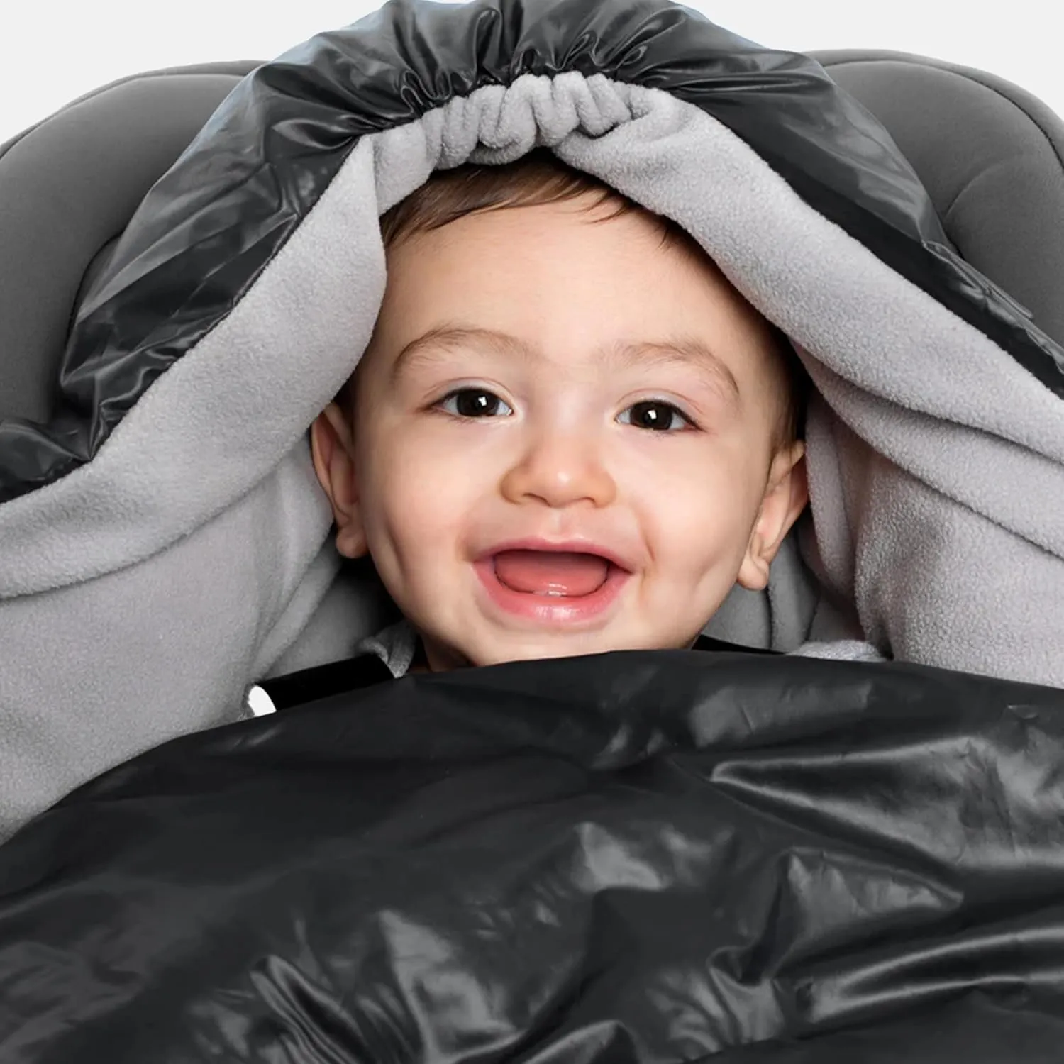7AM Baby Car Seat Blanket - Multifunctional Car Seat Cover for Toddlers, Winter Stroller & Car Seat Swaddle Blanket, Micro-Fleece & Plush Lined Warm Carseat Cover | (Checkers Rose Dawn, 0-6M)