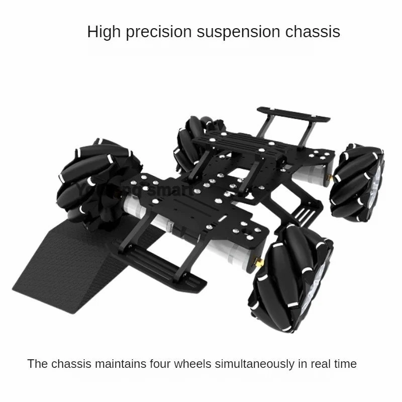7kg Load 4WD Mecanum Robot Car with Encoder/Magnetic Motor Suspension Chassis for Robot Car DIY Kit RC Tank Programmable Robot