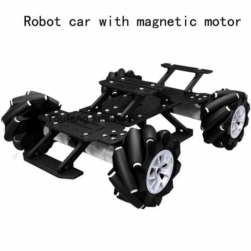 7kg Load 4WD Mecanum Robot Car with Encoder/Magnetic Motor Suspension Chassis for Robot Car DIY Kit RC Tank Programmable Robot