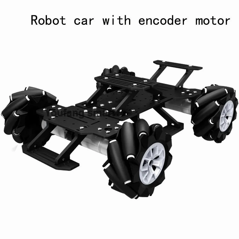 7kg Load 4WD Mecanum Robot Car with Encoder/Magnetic Motor Suspension Chassis for Robot Car DIY Kit RC Tank Programmable Robot