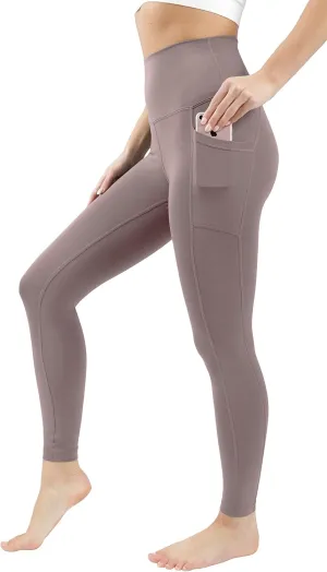 90 Degree By Reflex Cotton High Waist Ankle Length Compression Leggings with Elastic Free Waistband