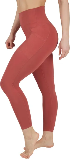 90 Degree By Reflex Cotton High Waist Ankle Length Compression Leggings with Elastic Free Waistband