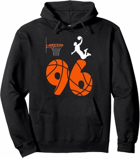 96 Year Old Slam Dunk Its My 96th Birthday Basketball Pullover Hoodie
