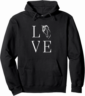 A heart for horses Rider Rider Horse with love for horses Pullover Hoodie