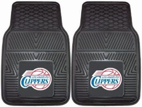 A Set of 2 Universal Fit Front All-Weather Floor Mats for fans of Los Angeles Clippers